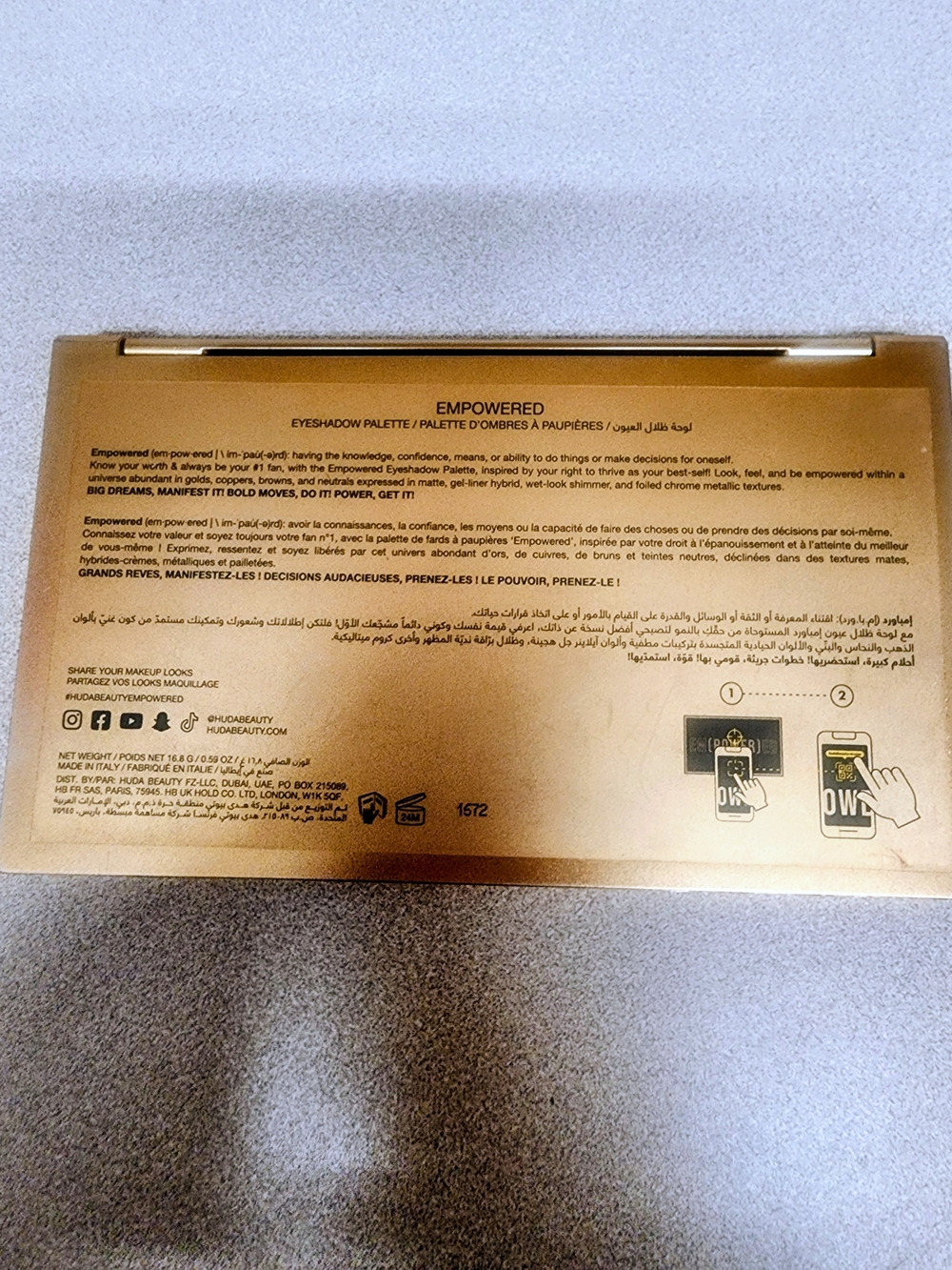 Huda Beauty Empowered Eyeshadow Palette - Warm Neutrals & Gold - Picture 4 of 6
